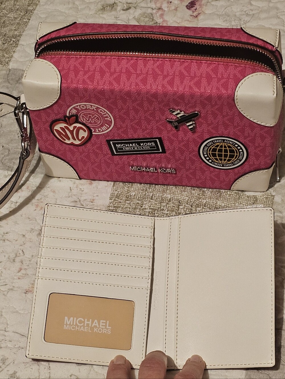 Michael Kors Jeannie Crossbody and Passport Cover Travel Set - Picture 3 of 5